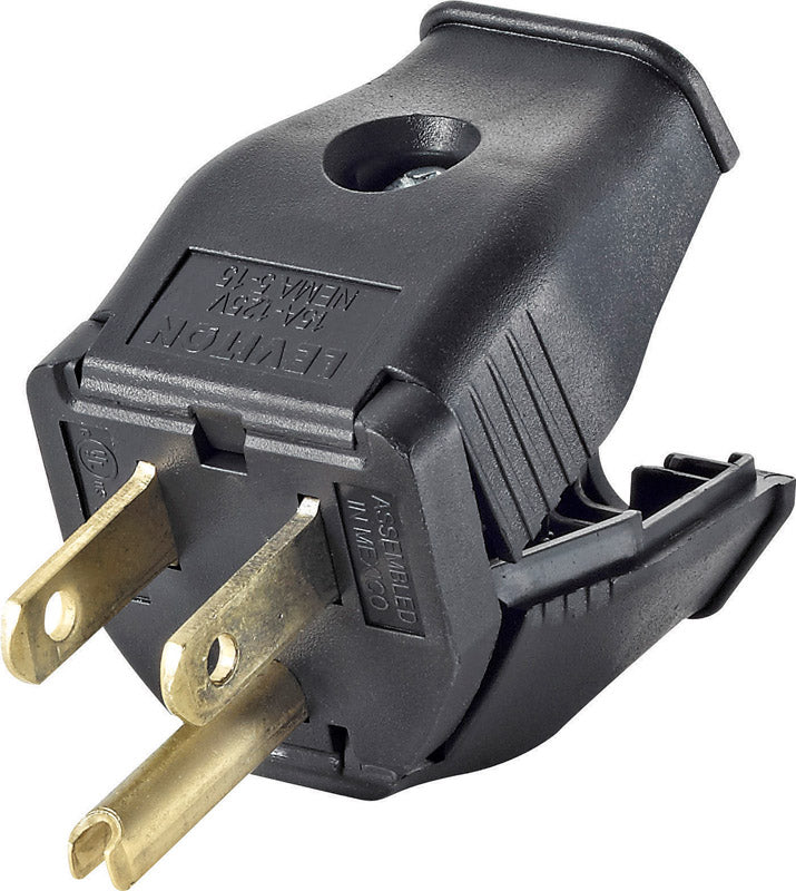 LEVITON - Leviton Commercial and Residential Thermoplastic Ground/Straight Blade Plug 5-15P [3W101-00E]