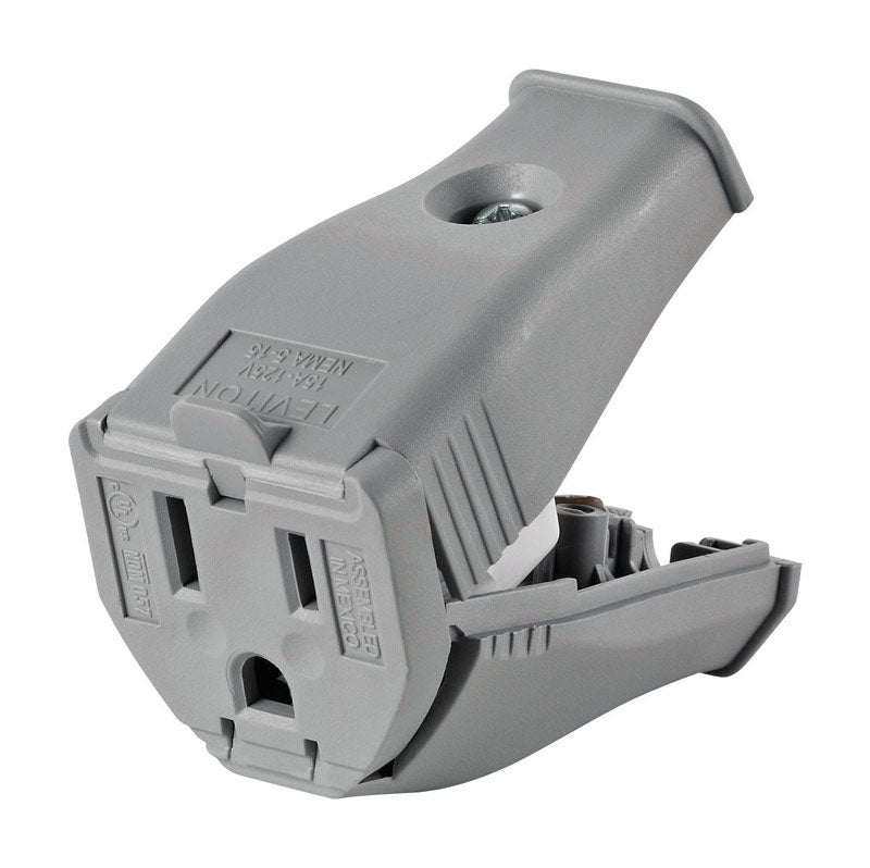 LEVITON - Leviton Commercial and Residential PVC Straight Blade Hinged Cord Outlet 5-15R