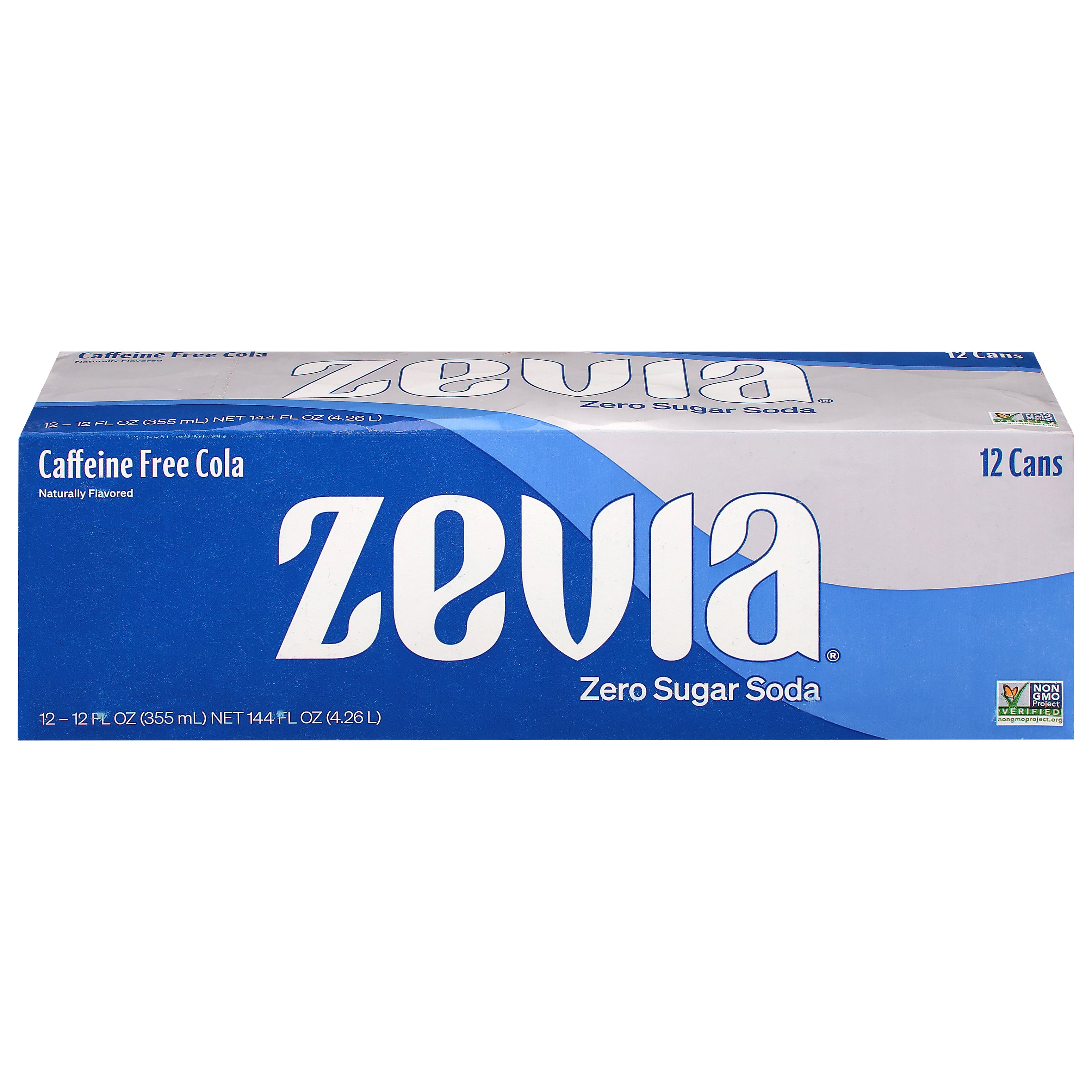 Zevia Zero Sugar Caffeine Free Cola Soda 12 - 12 fl oz Cans - Case of 2