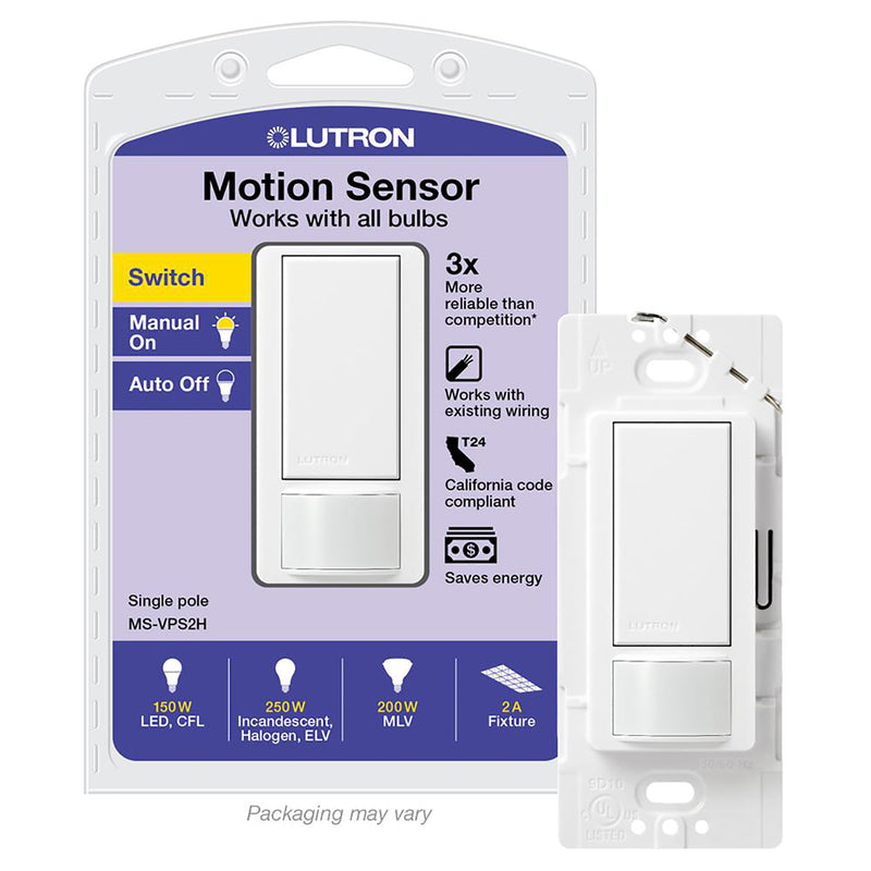 LUTRON - Lutron 2 amps Single Pole Sensor Alarm/Sensor Switch White 1 pk