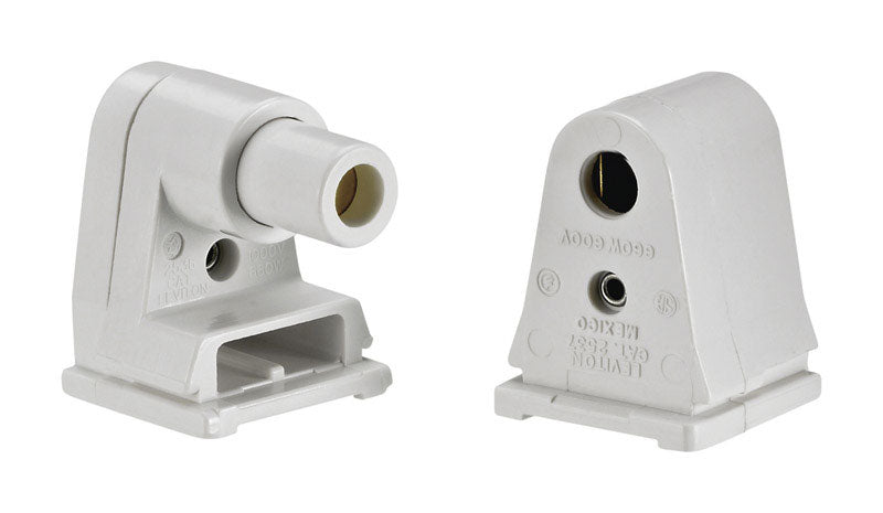 LEVITON - Leviton Plastic Fluorescent Pedestal Base Lampholder 1 pk