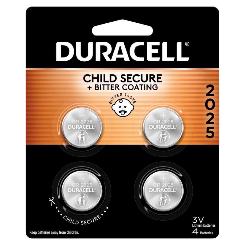 DURACELL - Duracell Lithium Coin 2025 3 V Electronic/Watch Battery 4 pk - Case of 6