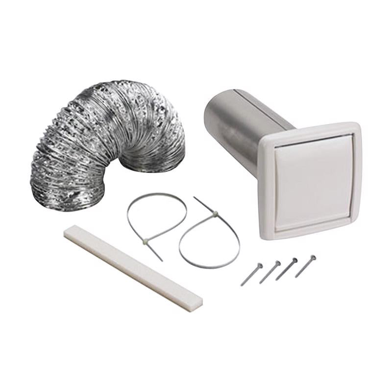 BROAN-NUTONE - Broan-NuTone 6.5 in. W X 6.5 in. L White Resin Wall Ducting Kit