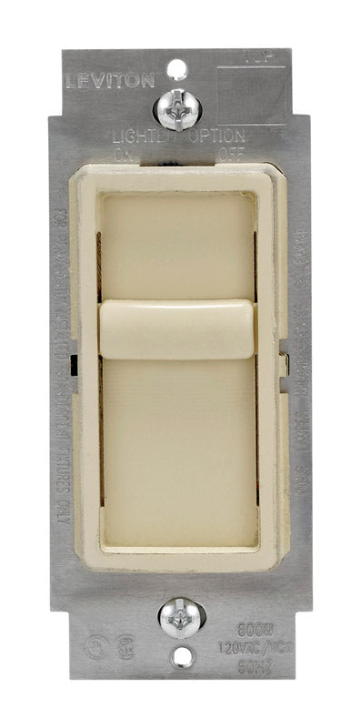 LEVITON - Leviton Decora SureSlide Ivory 600 W Slide Dimmer Switch 1 pk