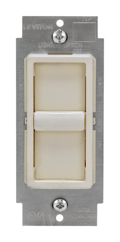 LEVITON - Leviton Decora SureSlide Light Almond 600 W Slide Dimmer Switch 1 pk