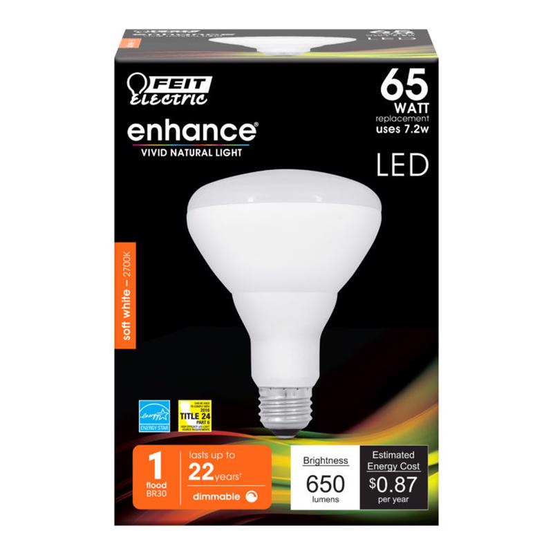 FEIT - Feit BR30 E26 (Medium) LED Bulb Soft White 65 Watt Equivalence 1 pk