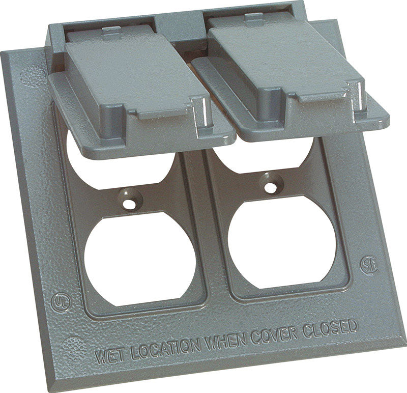 SIGMA - Sigma Engineered Solutions Square Metal 2 gang Duplex Box Cover