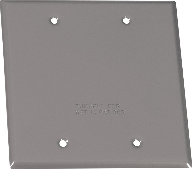 SIGMA - Sigma Engineered Solutions Square Steel 2 gang Flat Box Cover