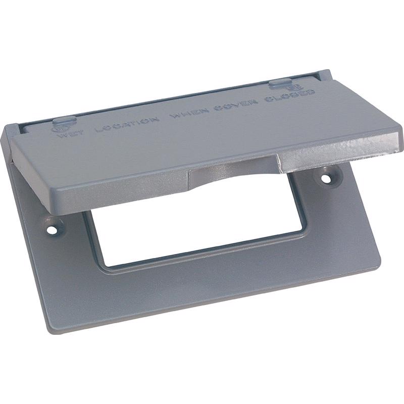 SIGMA - Sigma Engineered Solutions Rectangle Metal 1 gang Horizontal GFCI Cover [14249]