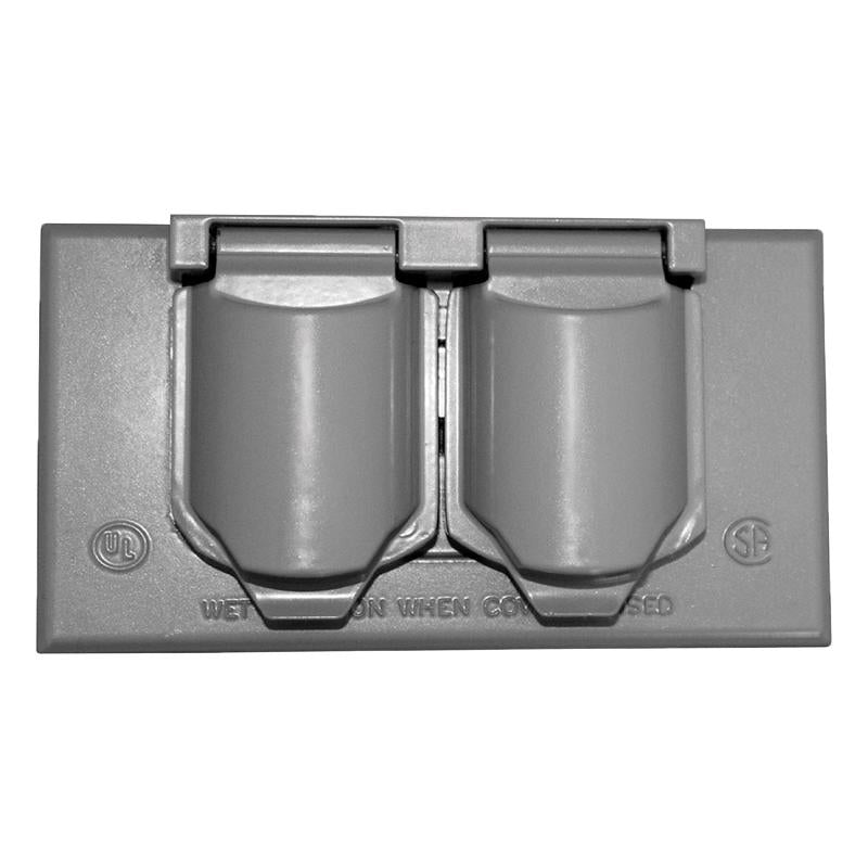 SIGMA - Sigma Engineered Solutions Rectangle Metal 1 gang Horizontal Duplex Cover [14245]