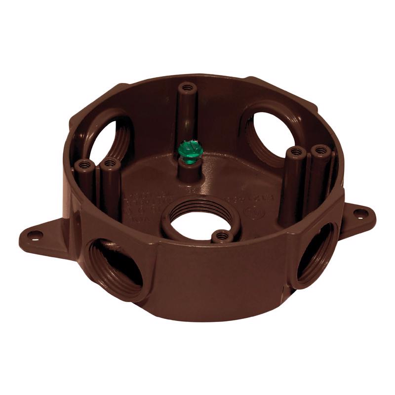 SIGMA - Sigma Engineered Solutions New Work 16 cu in Round Metallic Weatherproof Box Bronze