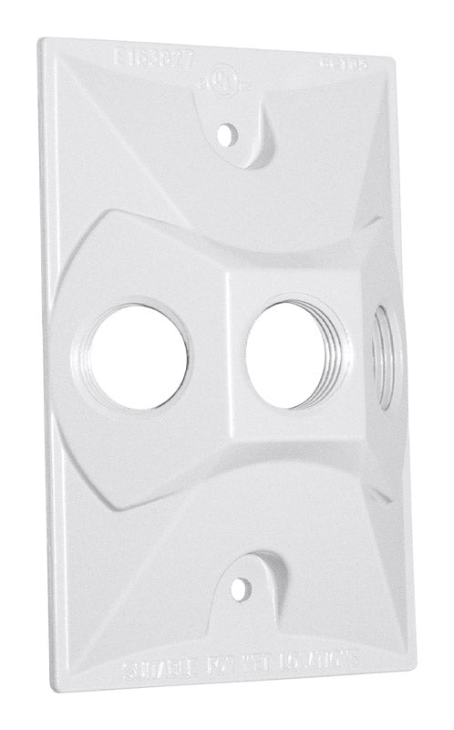 SIGMA - Sigma Engineered Solutions Rectangle Metal 1 gang Lampholder Cover [14373WH]