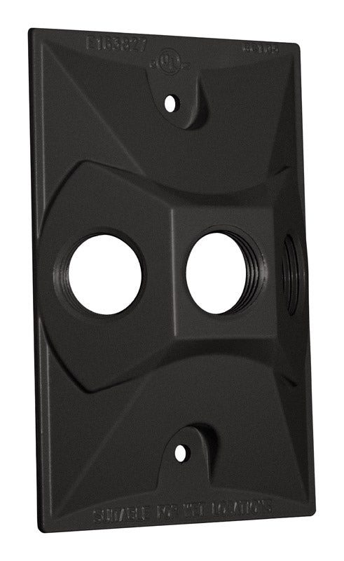 SIGMA - Sigma Engineered Solutions Rectangle Metal 1 gang Lampholder Cover [14373BR]