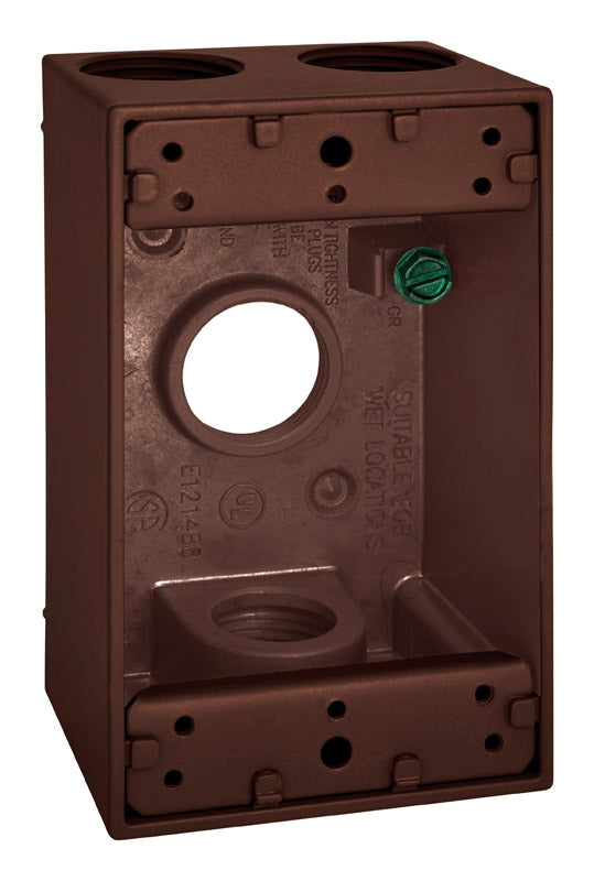 SIGMA - Sigma Engineered Solutions New Work 18 cu in Rectangle Metallic 1 gang Weatherproof Box Bronze