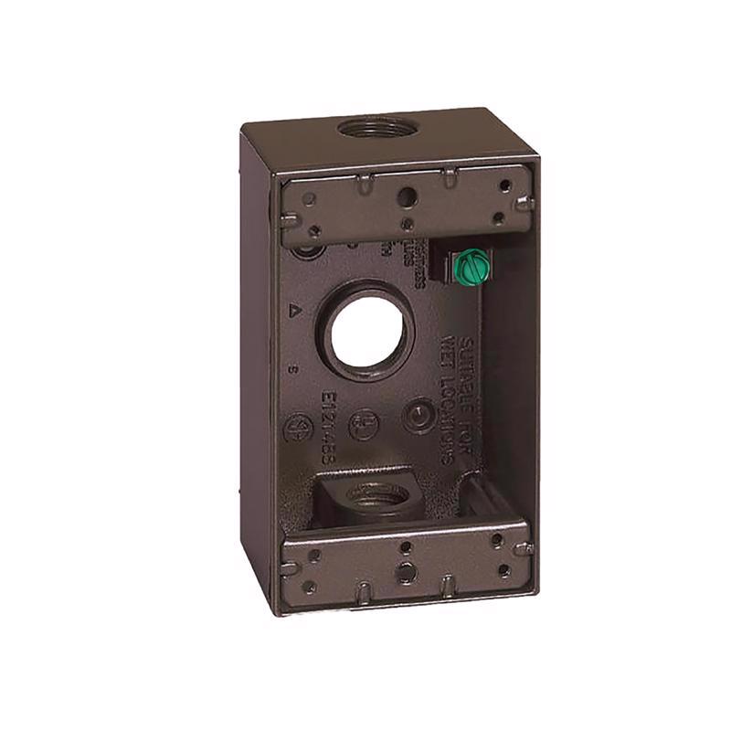 SIGMA - Sigma Engineered Solutions New Work 18.3 cu in Rectangle Metallic 1 gang Weatherproof Box Bronze