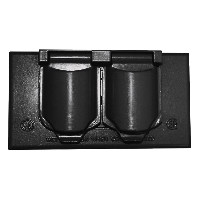 SIGMA - Sigma Engineered Solutions Rectangle Metal 1 gang Horizontal Duplex Cover [14245BR]