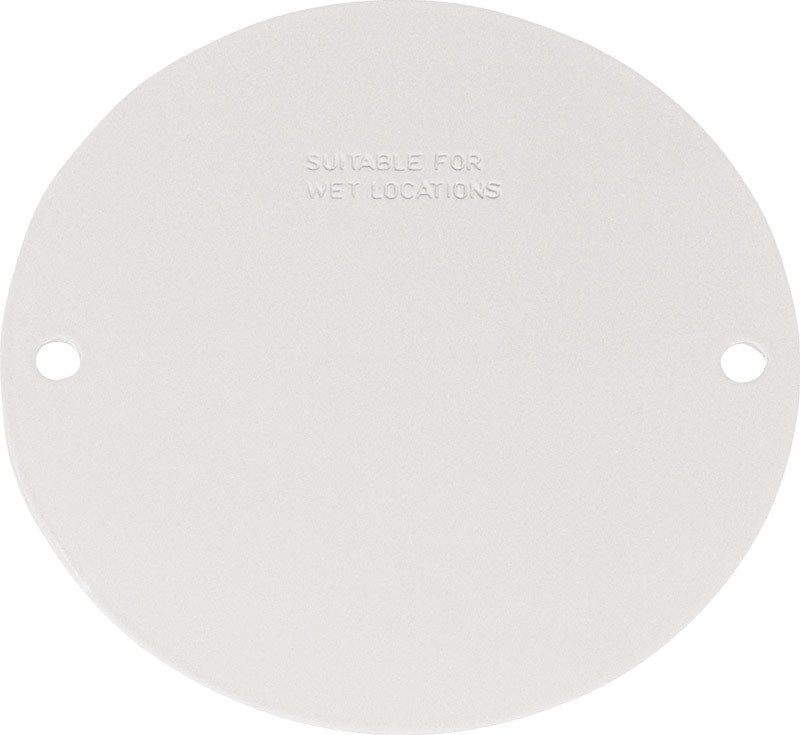 SIGMA - Sigma Engineered Solutions Round Steel Flat Box Cover [14241WH]