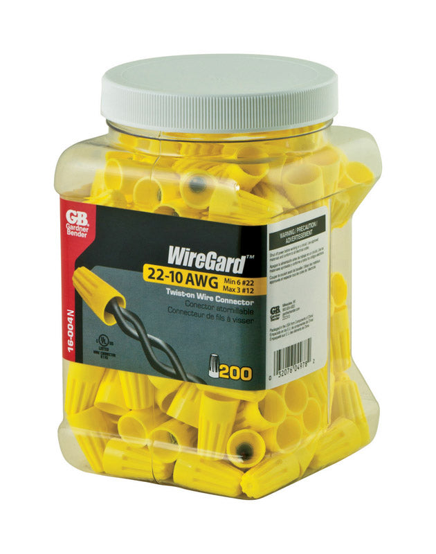 GARDNER BENDER - Gardner Bender WireGard 18-10 Ga. Copper Wire Wire Connectors Yellow 200 pk