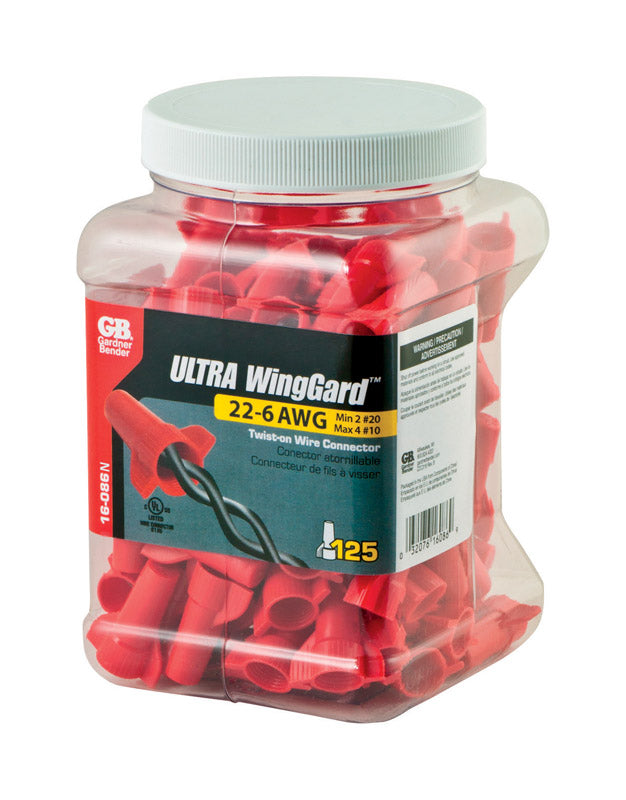GARDNER BENDER - Gardner Bender WingGard 22-6 Ga. Copper Wire Wire Connectors Red 125 pk