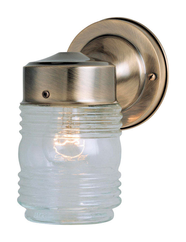 WESTINGHOUSE - Westinghouse 1-Light Antique Brass Clear Wall Sconce