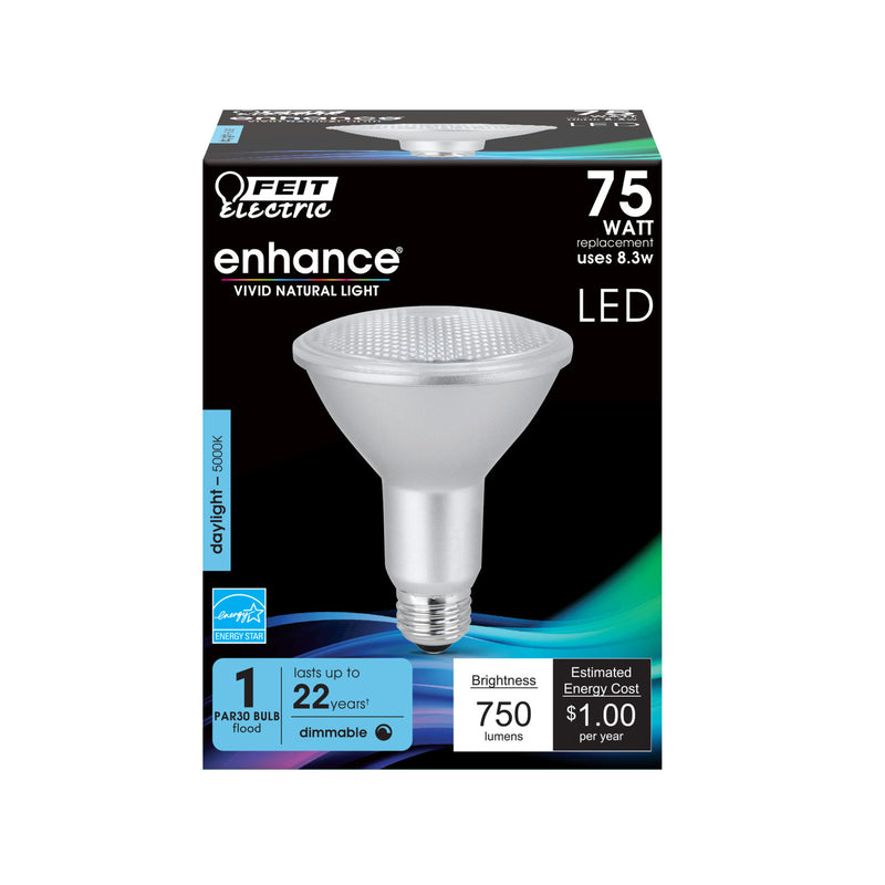 FEIT - Feit Enhance PAR30 E26 (Medium) LED Bulb Daylight 75 Watt Equivalence 1 pk [PAR30LDM/950CA]