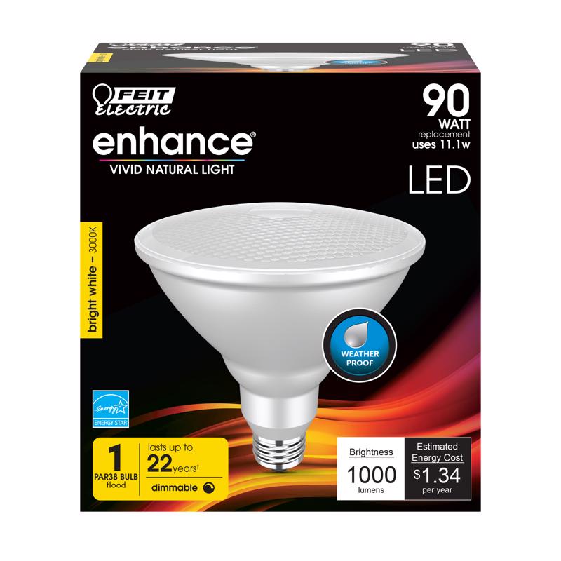 FEIT - Feit PAR38 E26 (Medium) LED Bulb Bright White 90 Watt Equivalence 1 pk [PAR38DM/930CA]