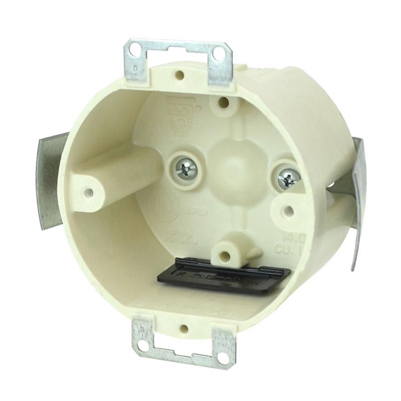 ALLIED MOULDED - Allied Moulded 14 cu in Round Fiberglass 1 gang Outlet Box Beige