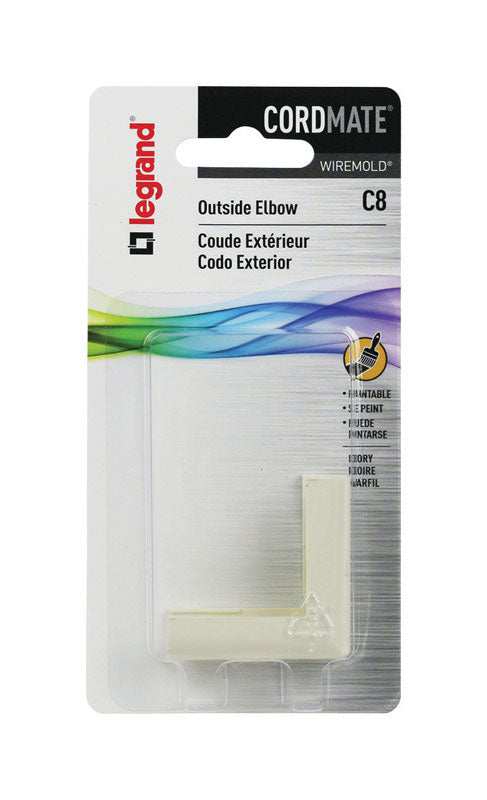 LEGRAND - Legrand Cordmate 2 3/4 in. D Plastic Electrical Elbow For AC, MC and RWFMC Cable 1 pk - Case of 10