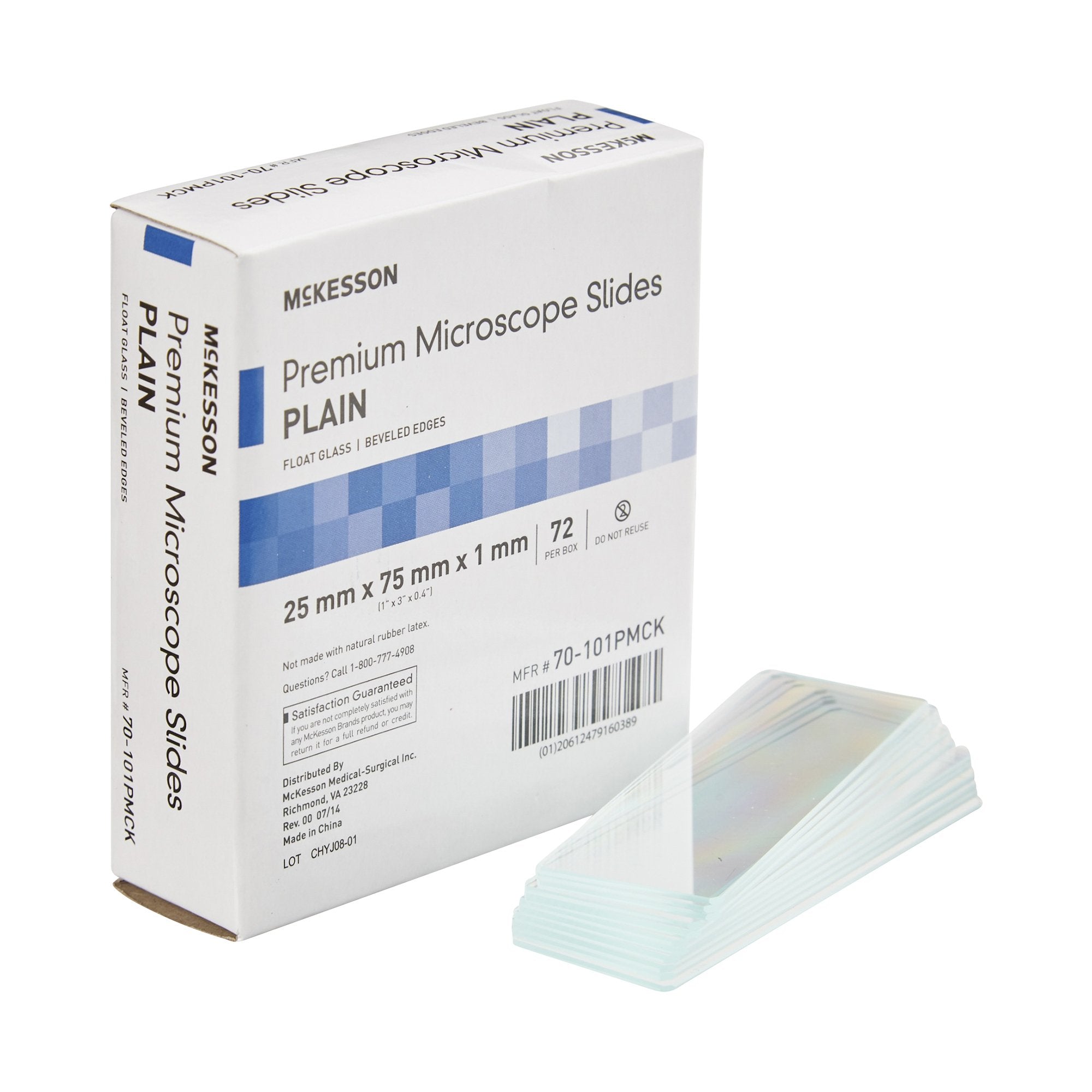 McKesson Brand - Microscope Slide McKesson 25 X 75 X 1 mm Plain [72/BX]