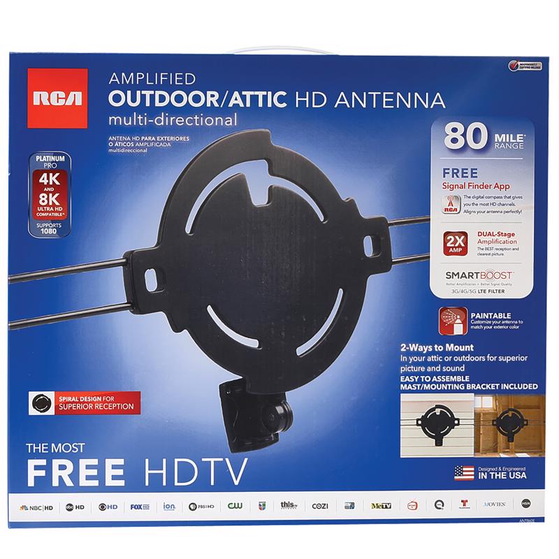 RCA - RCA Outdoor HDTV Rooftop/Attic Antenna 1 pk