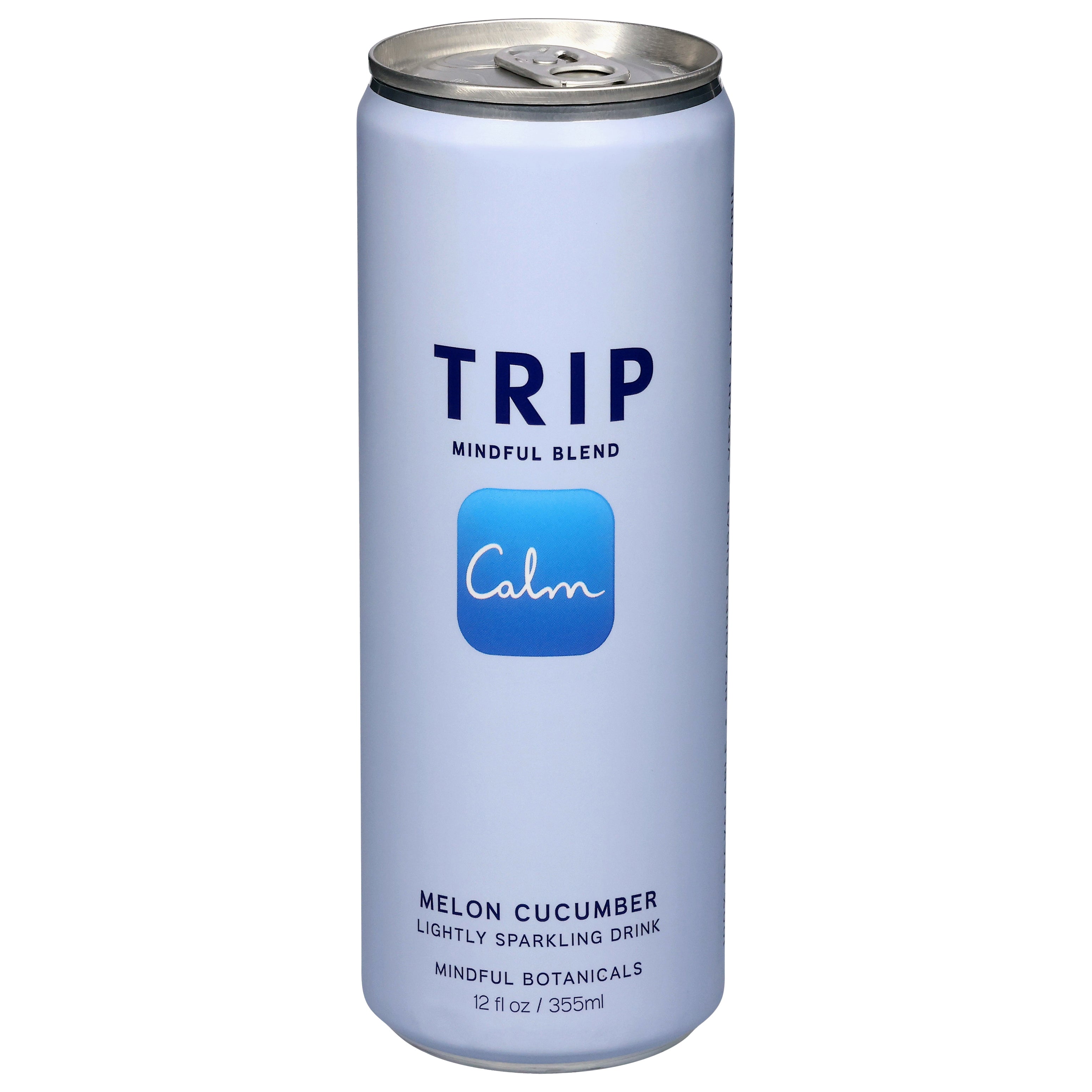 Trip Mindful Blend Mindful Botanicals Calm Melon Cucumber Lightly Sparkling Drink 12 fl oz - Case of 12