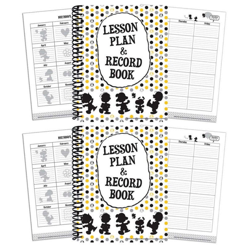 EUREKA - Peanuts® Touch of Class Lesson Plan & Record Book, Pack of 2