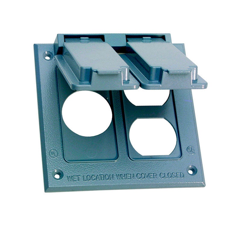 SIGMA - Sigma Engineered Solutions Square Metal 2 gang Combo Box Cover [14346]