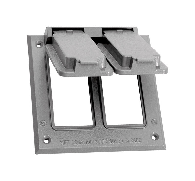 SIGMA - Sigma Engineered Solutions Square Metal 2 gang GFCI Cover