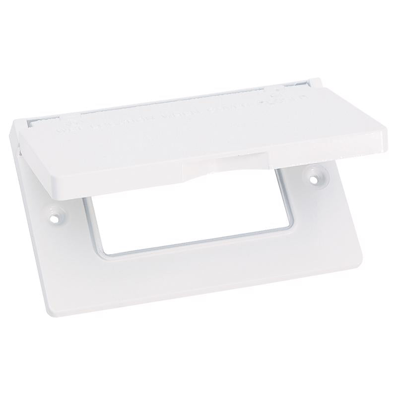 SIGMA - Sigma Engineered Solutions Rectangle Metal 1 gang Horizontal GFCI Cover [14249WH]