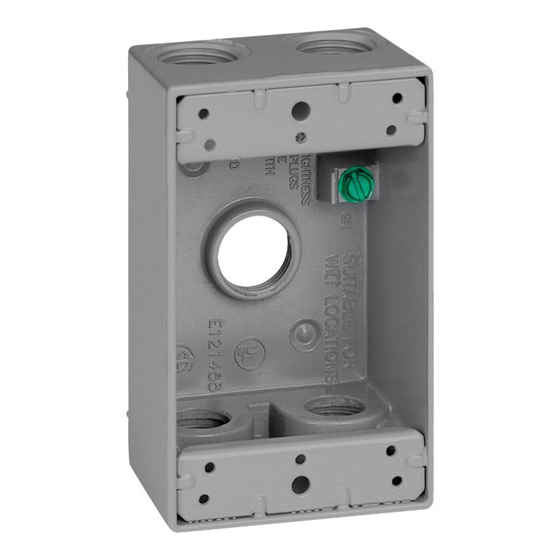 SIGMA - Sigma Engineered Solutions New Work 18.3 cu in Rectangle Metallic 1 gang Weatherproof Box Gray [14251-5]