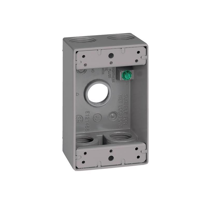 SIGMA - Sigma Engineered Solutions New Work 18.3 cu in Rectangle Metallic 1 gang Weatherproof Box Gray [14253-5]