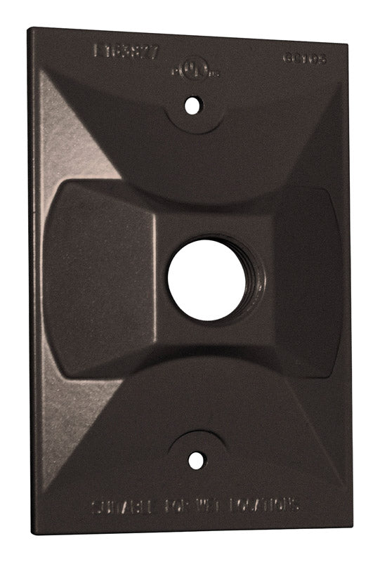 SIGMA - Sigma Engineered Solutions Rectangle Metal 1 gang Lampholder Cover [14371BR]