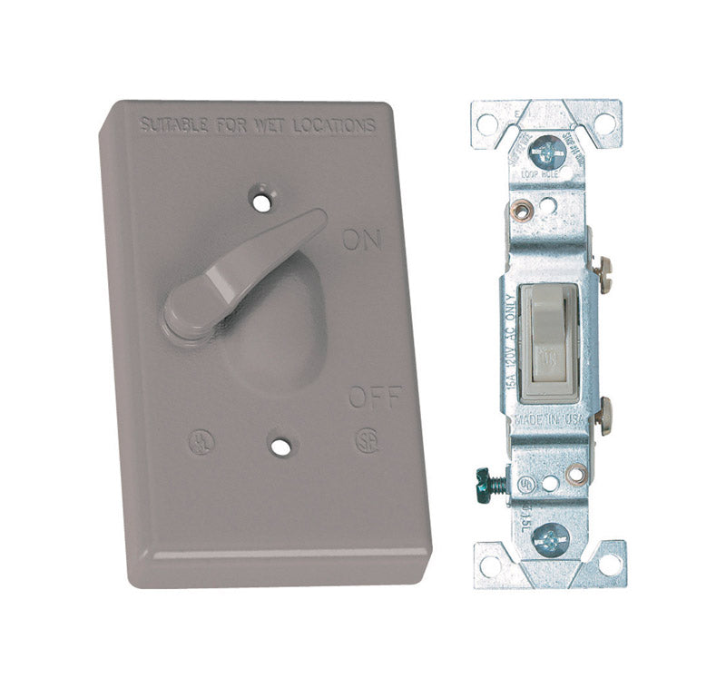 SIGMA - Sigma Engineered Solutions Rectangle Metal 1 gang Toggle Switch and Cover [14218]