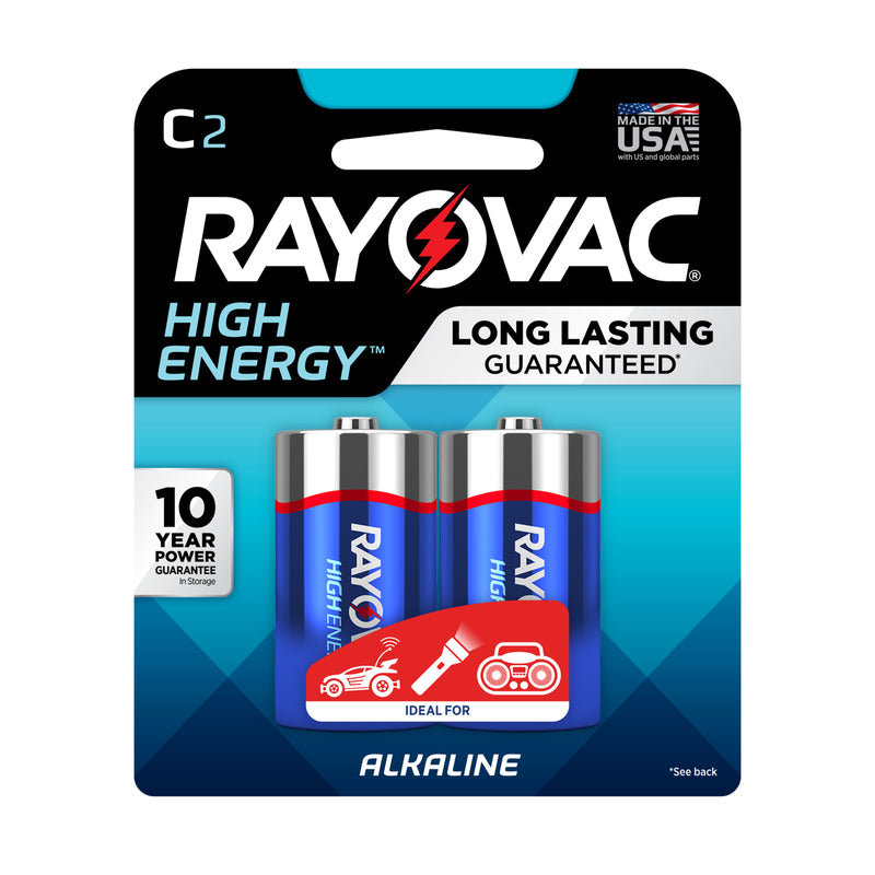 RAYOVAC - Rayovac High Energy C Alkaline Batteries 2 pk Carded