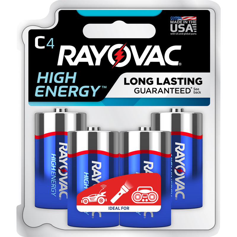 RAYOVAC - Rayovac High Energy C Alkaline Batteries 4 pk Carded