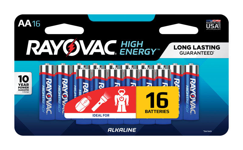 RAYOVAC - Rayovac High Energy AA Alkaline Batteries 16 pk Carded