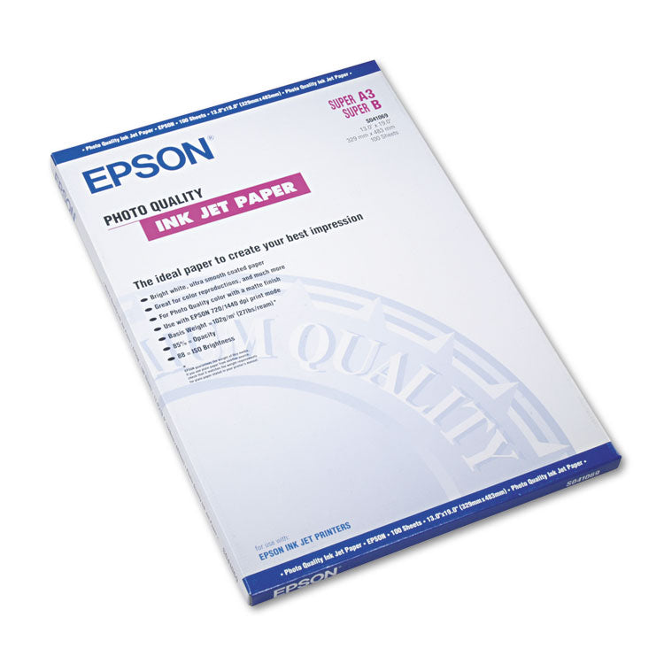 Epson - Matte Presentation Paper, 4.9 mil, 13 x 19, Matte Bright White, 100/Pack