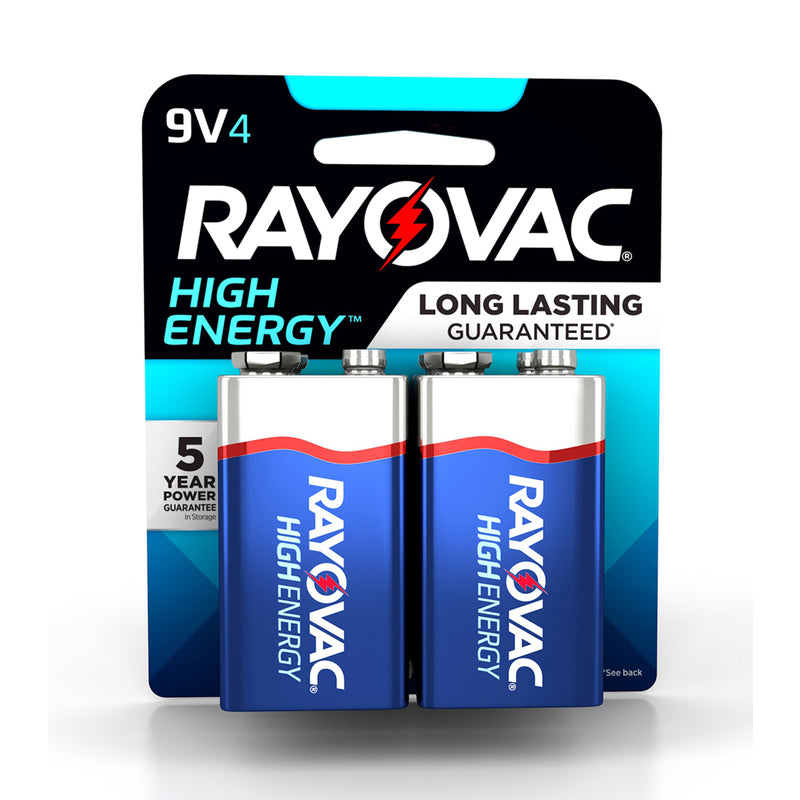 RAYOVAC - Rayovac High Energy 9-Volt Alkaline Batteries 4 pk Carded