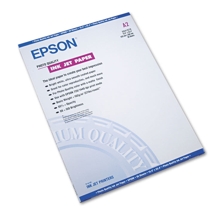 Epson - Matte Presentation Paper, 4.9 mil, 16.5 x 23.5, Matte White, 30/Pack