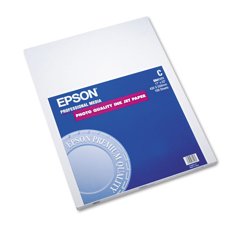 Epson - Matte Presentation Paper, 4.9 mil, 17 x 22, Matte Bright White, 100/Pack