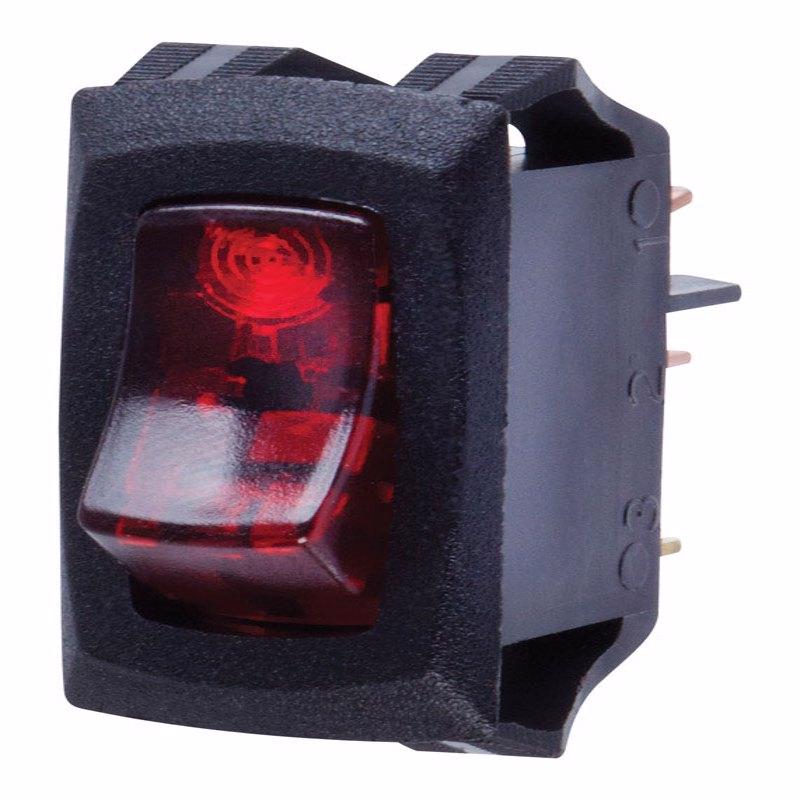 JANDORF - Jandorf 16 amps Single Pole Rocker Appliance Switch Black/Red 1 pk