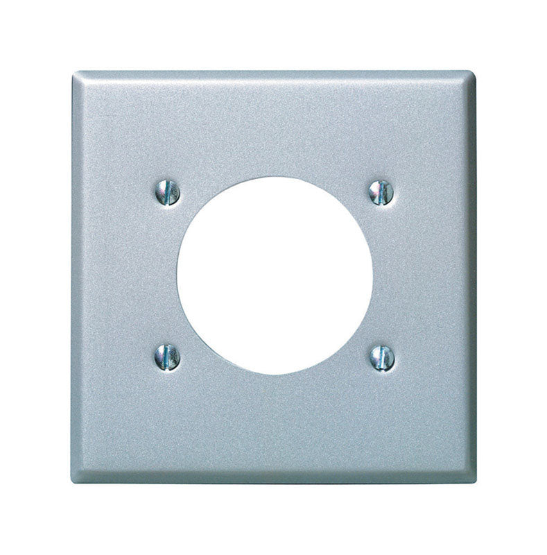 LEVITON - Leviton Smooth 2 gang Steel Outlet Wall Plate 1 pk