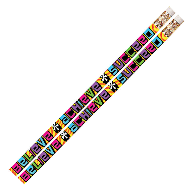 MUSGRAVE PENCIL COMPANY - Believe Achieve Succeed Motivational Pencils, Pack of 144