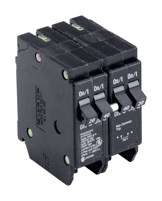 CUTLER HAMMER - Eaton Cutler-Hammer 20/40 amps Plug In 4-Pole Circuit Breaker